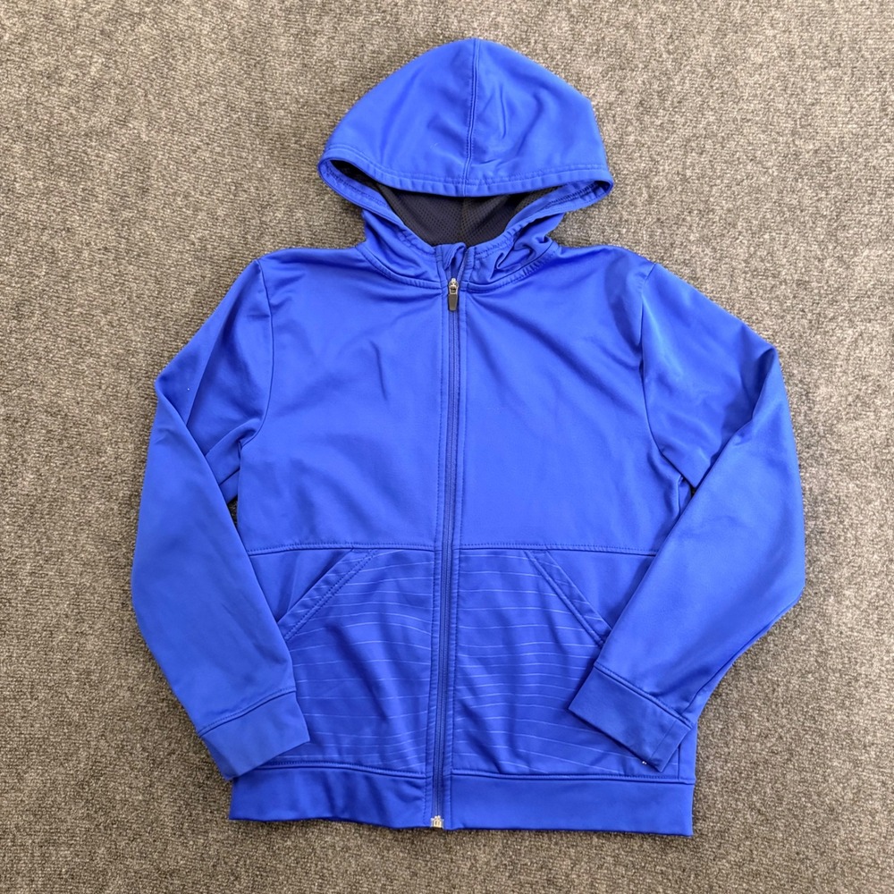 Xersion Boys Blue Quick-Dri Full Zip Hoodie Jacket Youth Large 14/16 Activewear